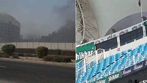 भारत-अफगाणिस्तान सामन्यापूर्वी मोठी दुर्घटना! दुबई स्टेडियमच्या एन्ट्री गेटजवळ भीषण आग (Video)