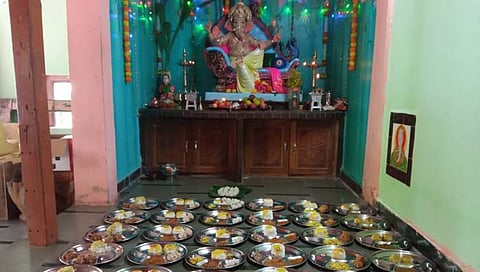 मालवण : पेडणेकर कुटुंबियाच्या मानाच्या गणपतीला प्रतिदिनी तब्बल ३० ताटांचा नैवेद्य