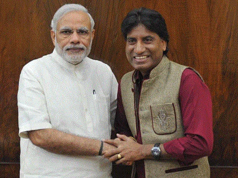 pm narendra modi and raju shrivastava