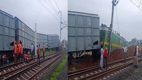 मालगाडी रुळावरून घसरली
