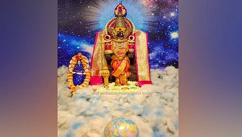 काेल्हापूर : श्री अंबाबाईची विश्वेश्वरी जगद्धात्री रूपात पूजा (Video)