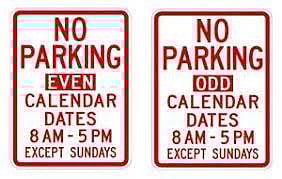 चाकण शहरात सम-विषम पार्किंग फलक लावणे सुरू