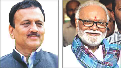 ना. गरीश महाजन व ना. छगन भुजबळ www.pudhari.news