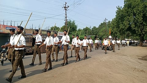 Dussehra : राष्ट्रीय स्वयंसेवक संघाचे लासलगावी शस्त्रपूजन आणि संचलन