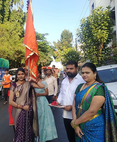 तळेगाव येथे दुर्गामाता दौडीचे आयोजन