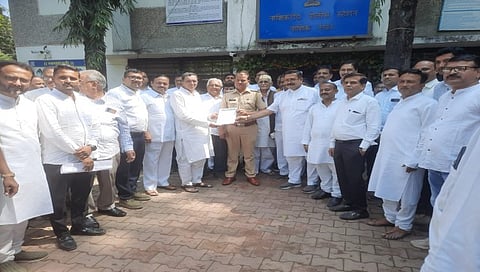 नाशिक : प्रकाश म्हस्के व त्याच्या मुलाला अटक करण्यासाठी जैन समाजाचे पोलिसांना निवेदन