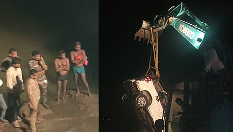 चंद्रपूर : स्कार्पिओ वैनगंगा नदीत कोसळली; चालकाचा मृत्यू