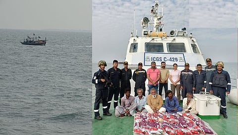 ICG & ATS Action : Breaking News : गुजरातच्या आंतरराष्ट्रीय सागरी सीमेजवळ 350 कोटी रुपयांच्या ड्रग्जसह पाकिस्तानी बोट पकडली, भारतीय तटरक्षक दल व गुजरात ATS ची कारवाई