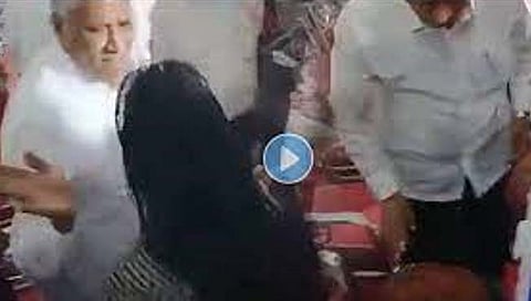 Karnataka minister slapped a woman