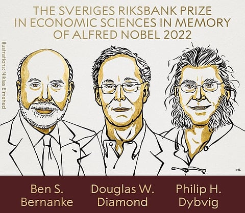 Nobel Prize in Economics : बेन बर्नान्के, डग्लस डायमंड, फिलिप डायबविग यांना अर्थशास्त्रातील नोबेल पुरस्कार जाहीर