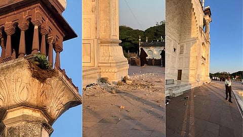 औरंगाबाद : बिबी का मकबऱ्यातील मिनारचा कोपरा ढासळला