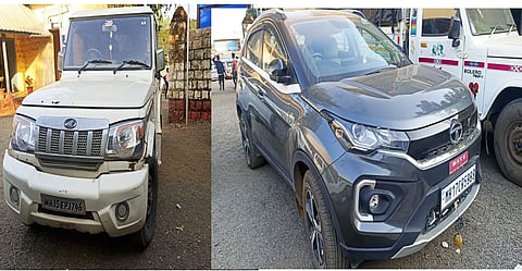 सुरगाणा : आरोपींकडून जप्त करण्यात आलेली नेक्सान कार व बोलेरो जीप. (छाया: प्रशांत हिरे)