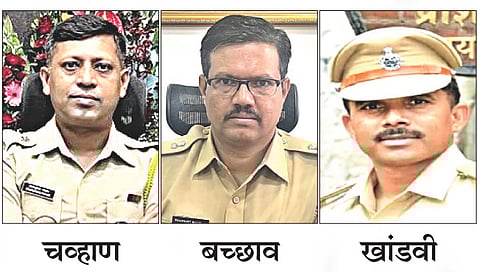 नाशिक : पोलिस उपआयुक्त चव्हाण, बच्छाव, खांडवी यांनी स्वीकारला पदभार