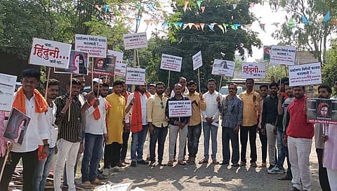 हिंगोली : धर्मांतर विरोधी कायद्याच्या मागणीसाठी सेनगावात हिंदूंचा मूक मोर्चा