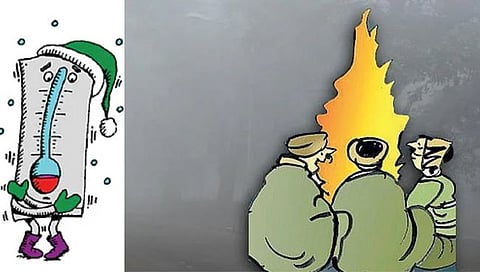 Nashik : निफाडच्या पाऱ्यात घसरण, थंडीच्या कडाक्यात वाढ