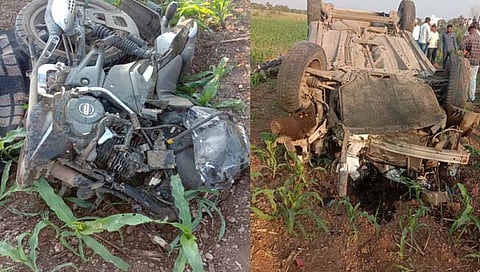 पंढरपूर : सातारा रोडवर कारची दुचाकीला जोरदार धडक; दोघांचा मृत्यू