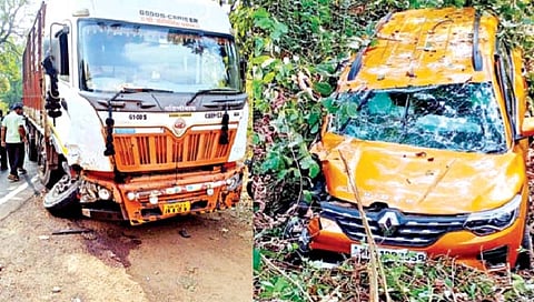 रत्नागिरी – कोल्हापूर महामार्गावर ट्रकवर कार आदळून महिला ठार