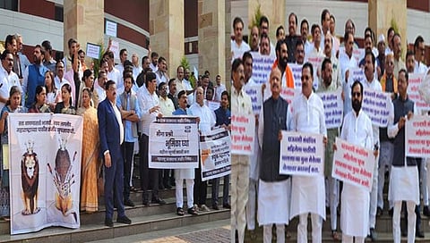 Maharashtra Assembly Winter Session : “द्या खोके, भूखंड ओके…”, सहाव्या दिवशीही महाविकास आघाडीचे आमदार आक्रमक