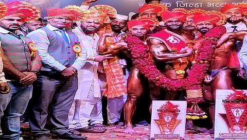 नाशिक : दादा श्री २०२२ शरीरसौष्ठव स्पर्धेत यशश्री मिळवणारे अमीन अन्सारी.