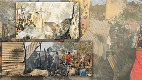 नांदेड : माहूर येथील गॅस सिलेंडरच्या स्फोटात मजुराचे घर जळाले