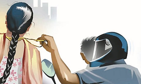 मंचर यथे ज्येष्ठ महिलेचे मंगळसूत्र लबाडीने पळविले