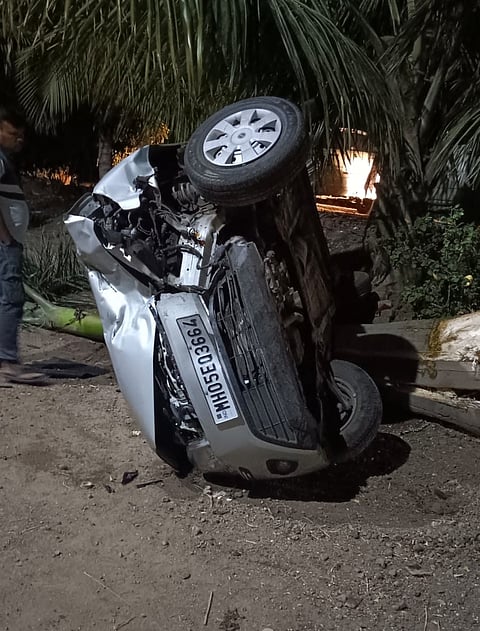 पुणे : मद्यधुंद कारचालकाच्या धडकेत दुचाकीस्वाराचा मृत्यू ; अपघातग्रस्त कारही पलटी