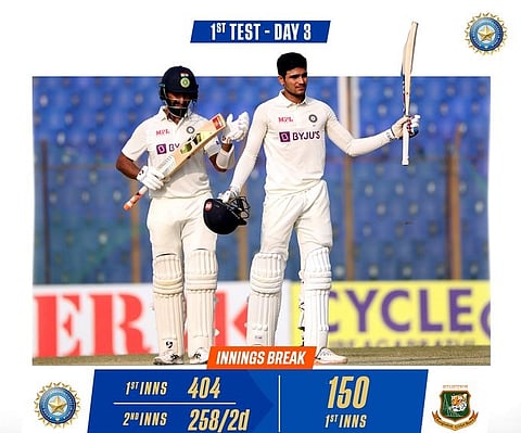INDvsBAN Test Day 3 : भारताचा दुसरा डाव घोषित, बांगलादेश समोर विजयासाठी 513 धावांचे लक्ष्य