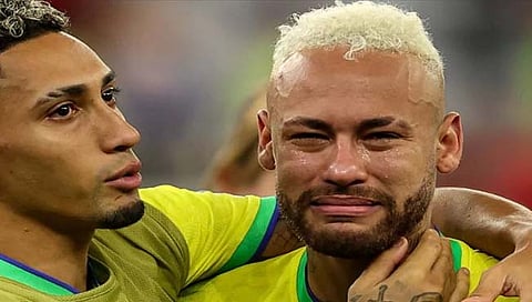 FIFA World Cup 2022 : ब्राझील शूटआऊटनंतर नेमार भावूक, अश्रू रोखू शकला नाही! (Video)