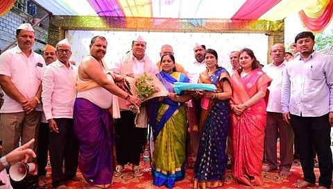 कोल्हापूर : अंबाबाई मंदिर उभारणीकामी आमदार हसन मुश्रीफ यांचे मोलाचे योगदान : संजय मंडलिक