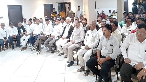 मालेगाव : मालेगाव भाजपच्या वतीने आयोजित पालकमंत्री दादा भुसे यांच्या गौरव सोहळ्याला उपस्थित भाजप व बाळासाहेबांची शिवसेना गटाचे सदस्य.