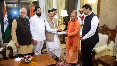 योगी आदित्यनाथ यांनी घेतली राज्यपाल कोश्यारी यांची भेट