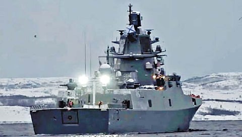 गोर्शकोव्ह युद्धनौका अटलांटिक महासागरात तैनात