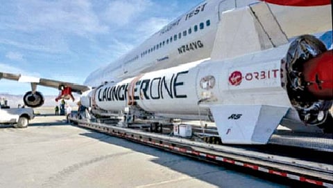 British rocket launch from aircraft