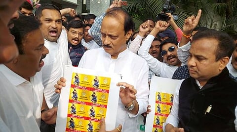 स्वराज्य रक्षक छत्रपती संभाजी महाराज’, पुण्यात राष्ट्रवादीने टू व्हीलरला लावले स्टिकर