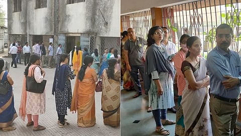 नागपूर शिक्षक मतदार संघ निवडणूक- मतदानासाठी रांगा, सकाळच्या टप्प्यात १३.५७ टक्के मतदान