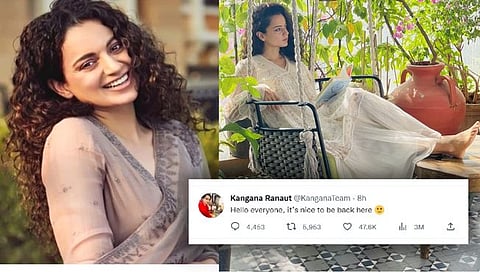Kangana Ranaut Twitter : कंगणाचे ट्विटर अकाऊंट पुन्हा सुरु; ती तिच्या पहिल्या ट्विटमध्ये म्हणते…