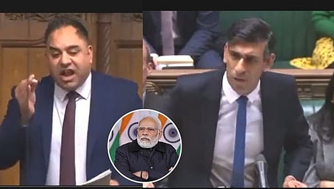 Rishi Sunak : मोदींची बाजू घेत ब्रिटन पंतप्रधानांनी पाक वंशाच्या खासदाराला झापले, म्हणाले…