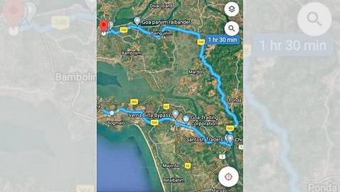 दाबोळी ते पणजीसाठी फोंड्यातून जावा : गुगल मॅपची शिफारस ; तक्रारीनंतर मार्गात बदल
