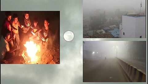 मनमाड : दाट धुक्यामुळे मनमाड परिसरात जणू काही काश्मीर अवतरल्याचा भास होत आहे. दुपारी सूर्य असा चंद्रासारखा दिसत होता. (छाया: रईस शेख)