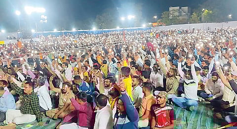 नगर : हिंदू राष्ट्रच्या घोषणेने परिसर दणाणला