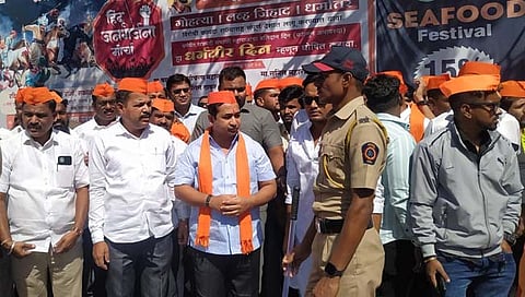 पुणे: तळेगाव दाभाडे येथे हिंदू जनगर्जना मोर्चाला मोठा प्रतिसाद