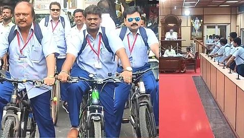 Puducherry : ‘विद्यार्थ्यांना मिळेना गणवेश’; ‘DMK’ आमदार चक्क शाळेच्या गणवेशात विधानसभेत