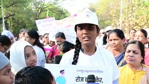 Nagpur : दृष्टीहीन मुलांनी दिला ‘स्वच्छ, सुंदर, स्वस्थ’ नागपूरचा संदेश