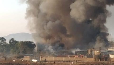 नाशिक : चुंचाळे शिवार घरकुल जवळ भंगार दुकानास भीषण आग