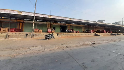 नाशिक : माथाडी कामगारांच्या संपामुळे कृषी उत्पन्न बाजार समितीतील शुकशुकाट.