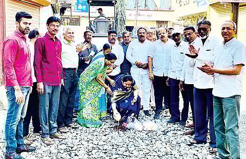 नगर : महाजनगल्लीत रस्ताकाम सुरू : महापौर रोहिणी शेंडगे