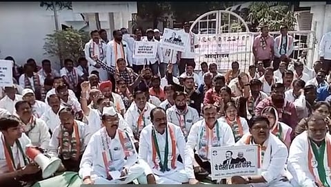 अदानी प्रकरणावरून औरंगाबादमध्ये काँग्रेसचे आंदोलन, केंद्र सरकारविरोधात जोरदार घोषणाबाजी