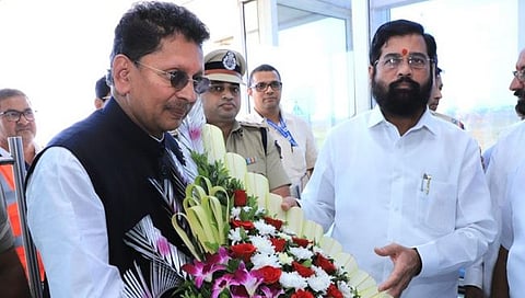 मुख्यमंत्री एकनाथ शिंदे यांचे कोल्हापूर विमानतळावर आगमन