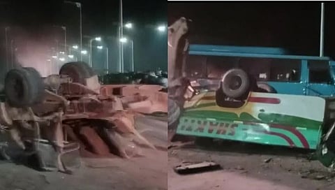 मध्य प्रदेशमध्ये ट्रकच्या धडकेने तीन बस उलटल्या; १४ ठार, ५० जखमी