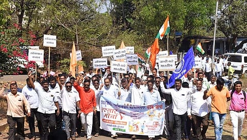 कोल्हापूर: संविधान सन्मान समितीच्या वतीने शाहूवाडी तहसीलवर एल्गार मोर्चा